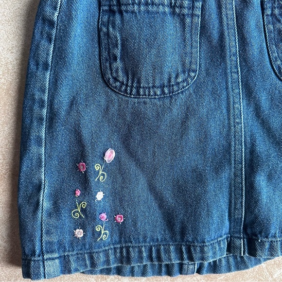 Vintage Embroidered Denim Skirt - Blue - Picture 2 of 7